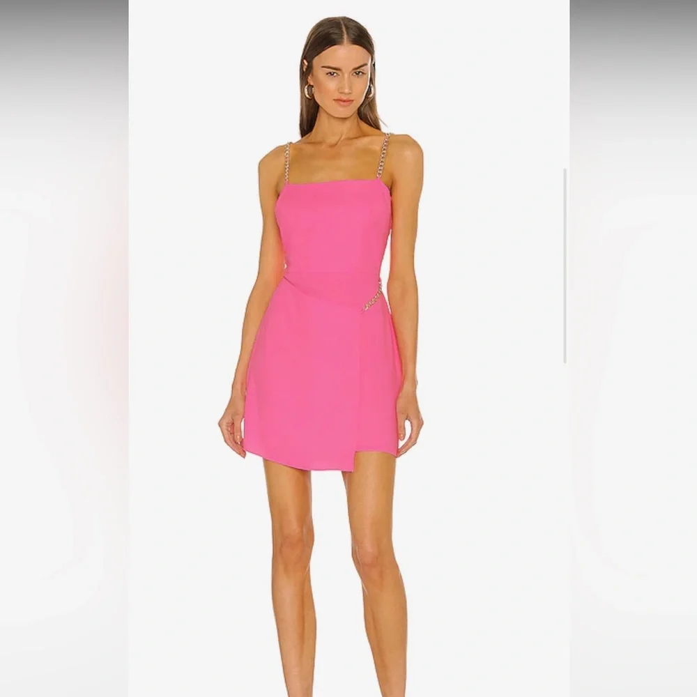 Amanda Uprichard Stilla Dress in Shocking Pink - Picture 2 of 5